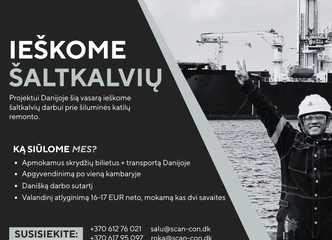 Peržiūrėti skelbimą - Darbas šaltkalviams Danijoje